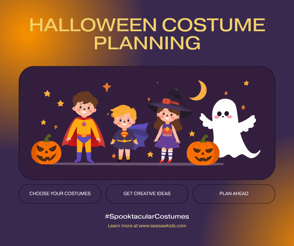 Halloween costume planning blog header - See:Saw Kids