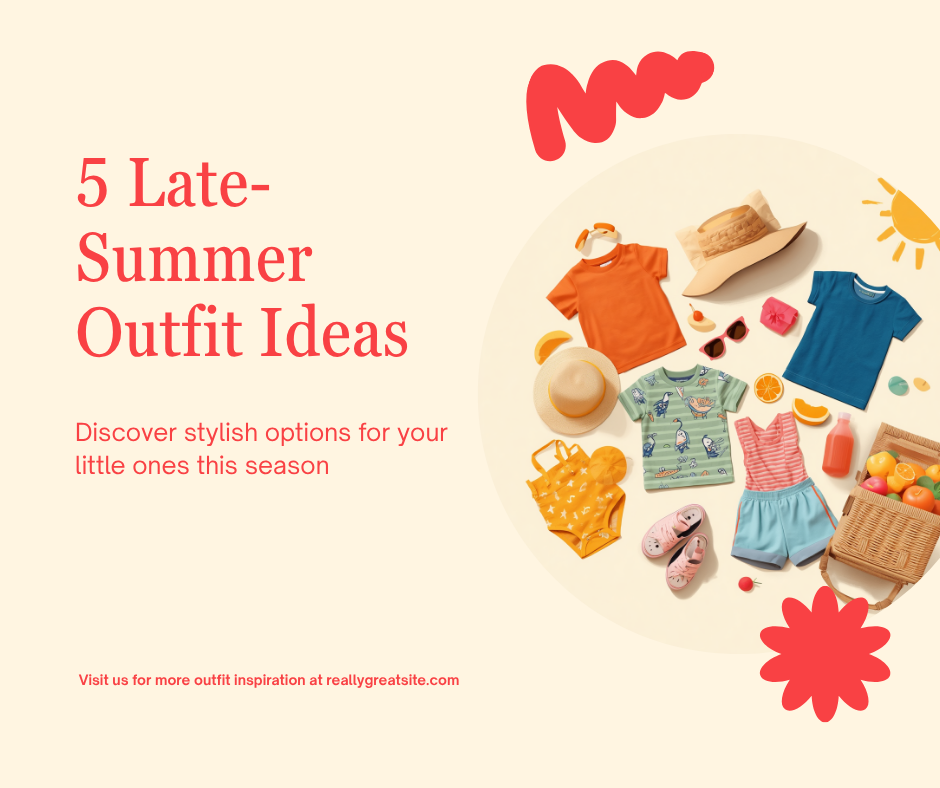 Late summer kids outfit ideas blog header - See:Saw Kids