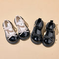 Spring Autumn Children's Leather Shoes with Bowknot Versatil