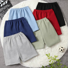 Load image into Gallery viewer, 1/3/6 Pcs Children's Solid Color Drawstring Strap Shorts Boy
