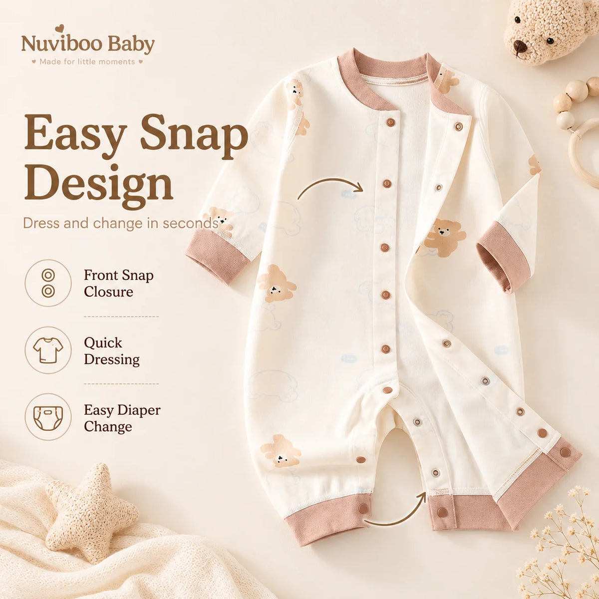 Organic Cotton Baby Romper | Newborn–2 Years