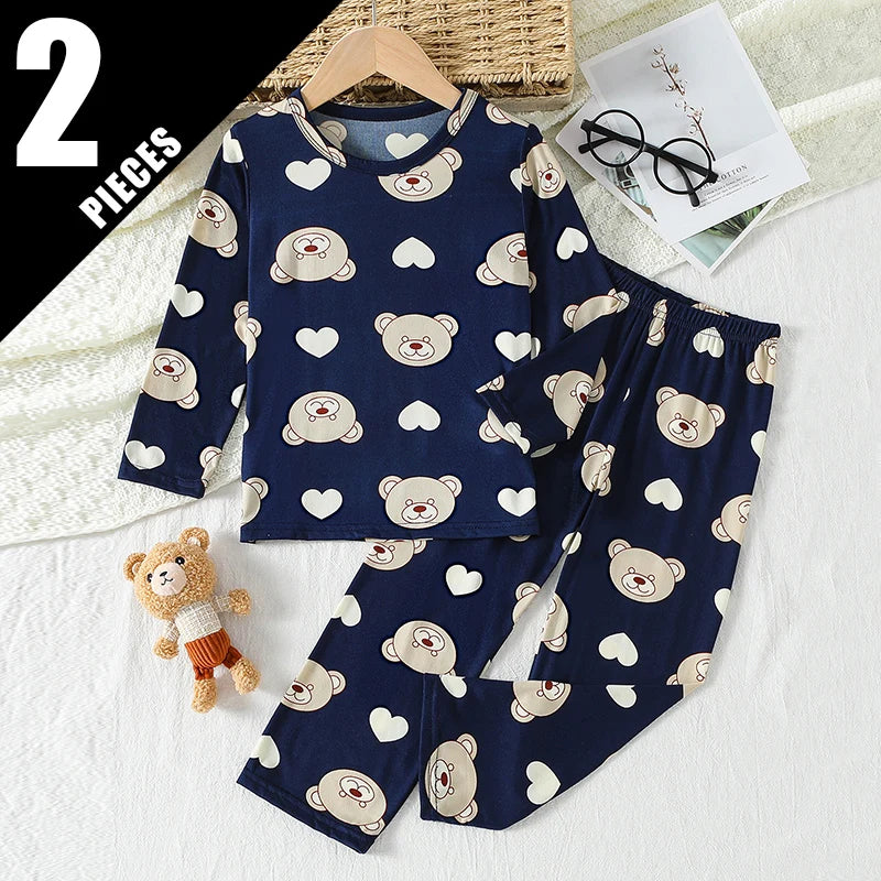 Kids' Printed Pyjama Set | Cute Animal Designs