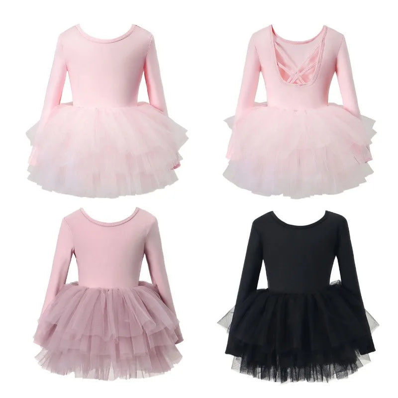 Baby Girl Princess Tutu Dress Long Sleeves Infant Toddler Pu