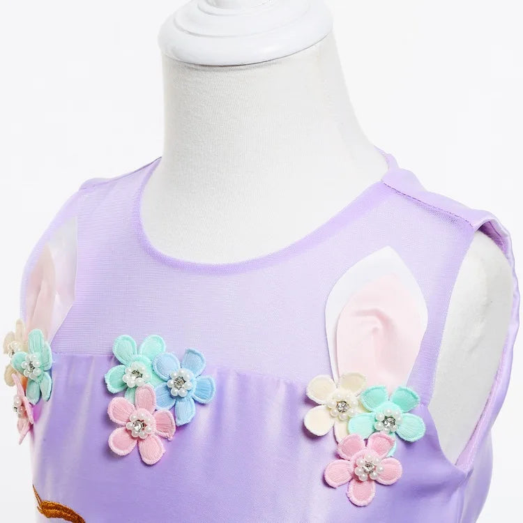Rainbow Unicorn Tulle Princess Dress