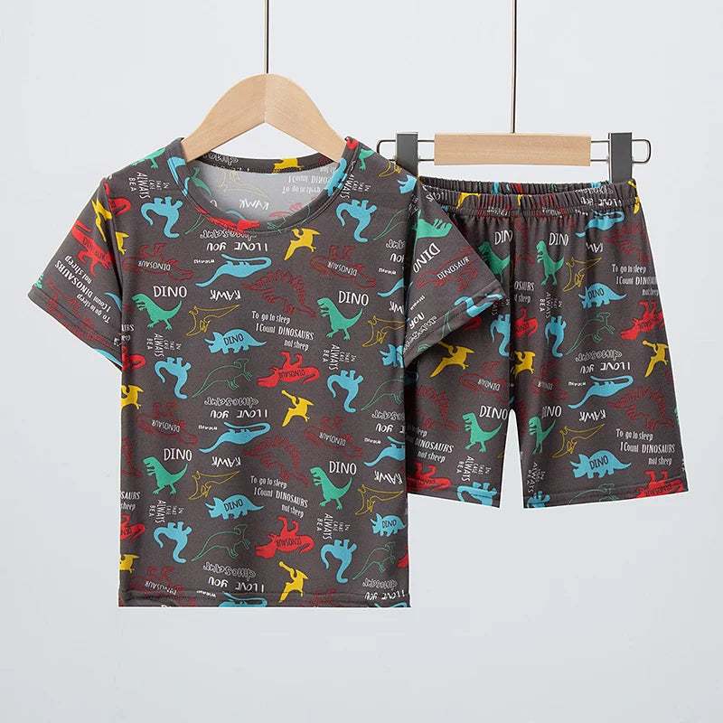 Dinosaur & Floral Shortie Pyjama Sets for Kids