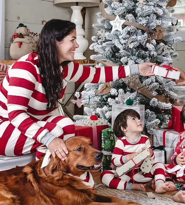 Striped Christmas Family Pyjama Set