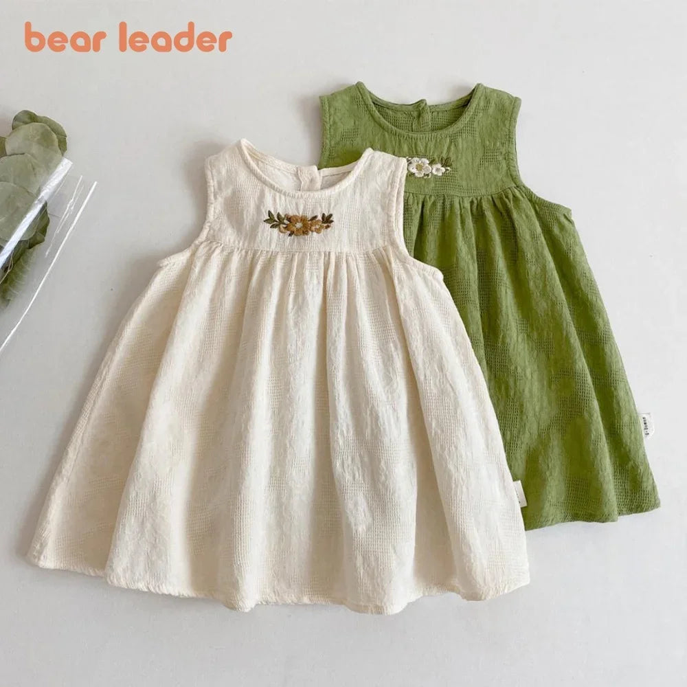 Bear Leader Korean Version Plain Color Girls Casual Dresses