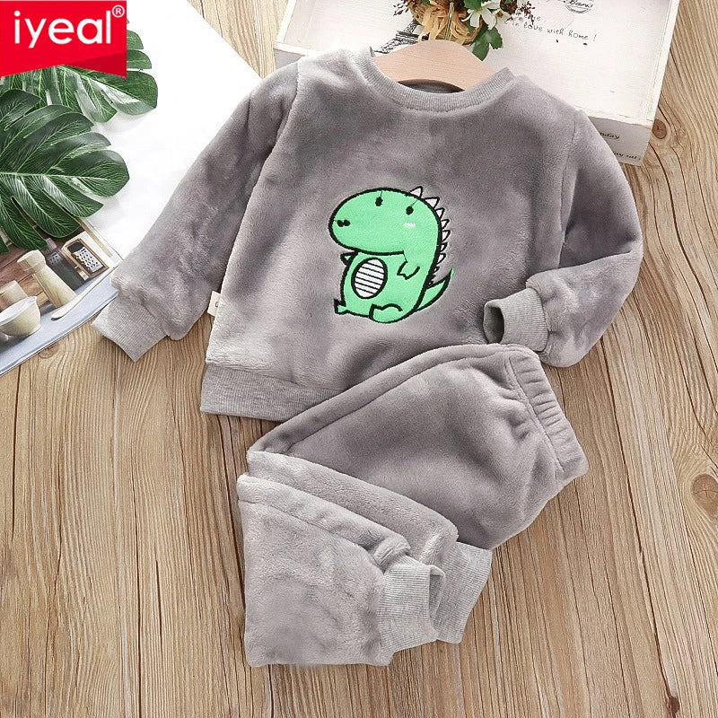 IYEAL Baby Boy Girl Clothes Pajamas Set Flannel Fleece Toddl
