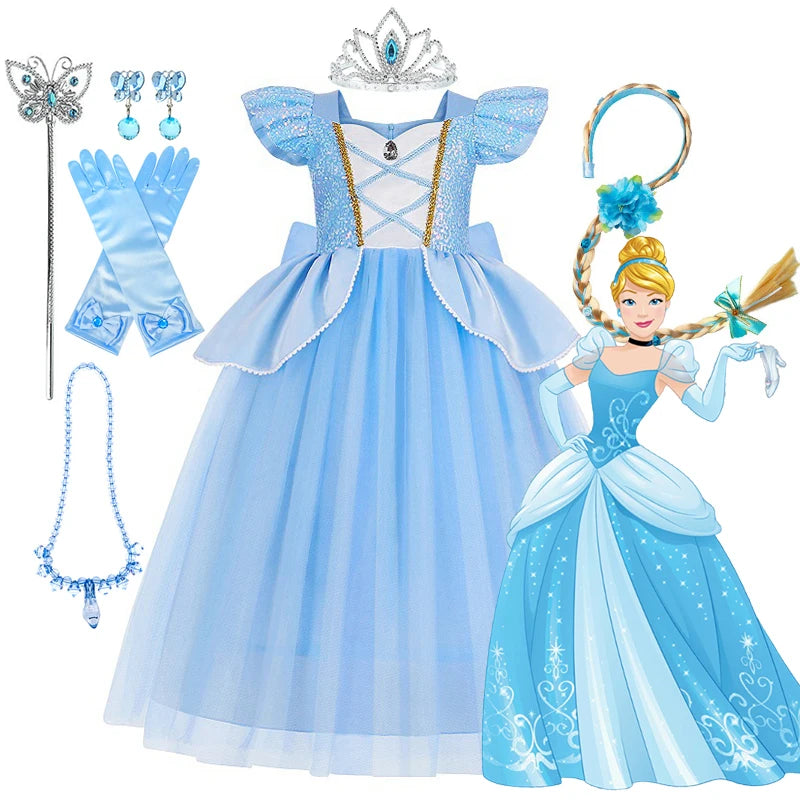 Disney Deluxe Elegant Cinderella Princess Ball Gown Fancy Bi