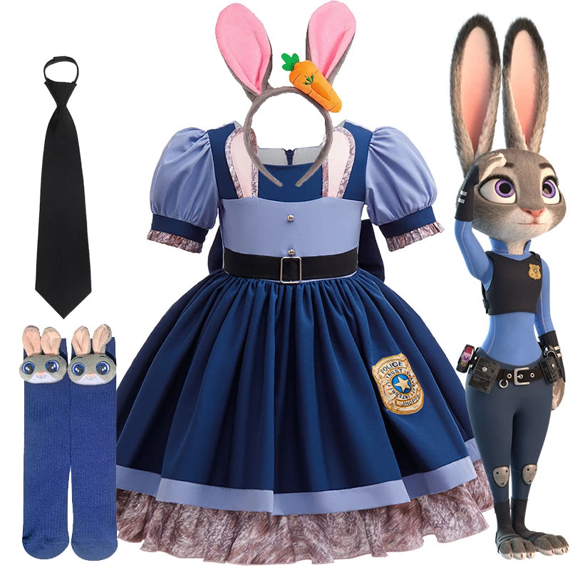 Girls Judy Bunny Police Officer Dress Disney Zootopia 2 Bunn