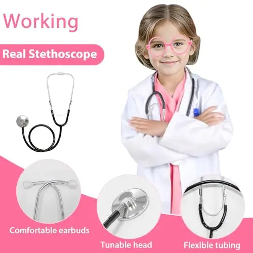 Kids Doctor & Nurse Costume with Accessories Set