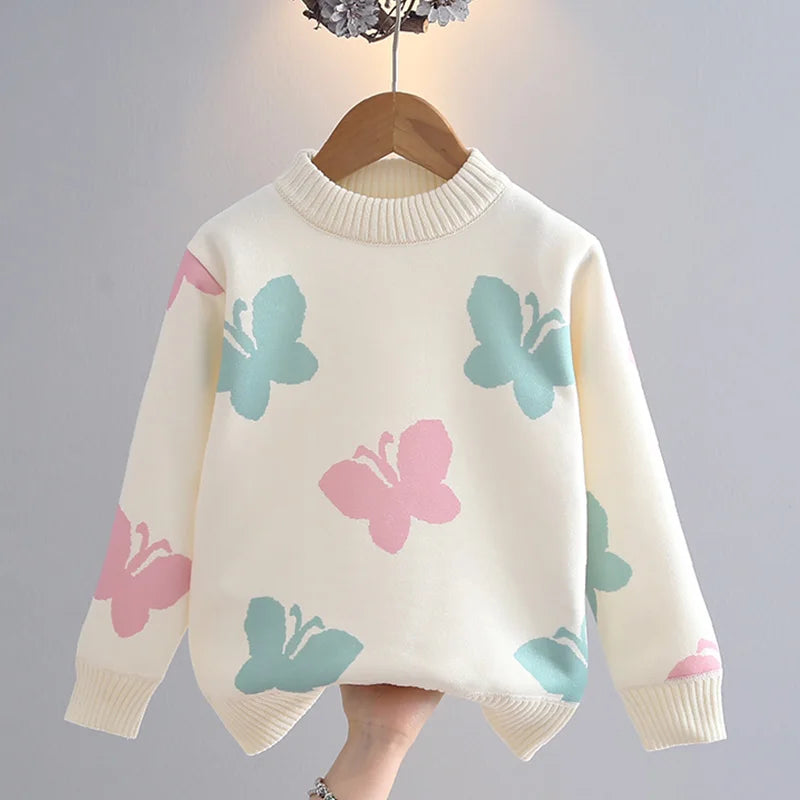 Girls' Sweater Thickened Autumn/Winter Fashionable Versatile