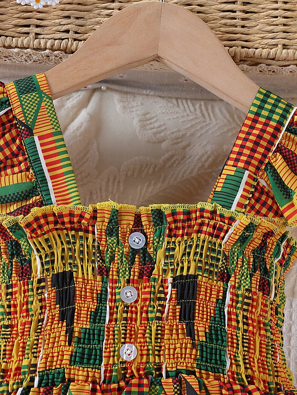 Girls' African Bohemian Dress, Ages 4–7