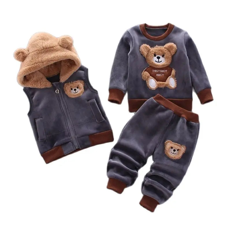 Cosy Fleece Hooded Outfit Set for Toddlers