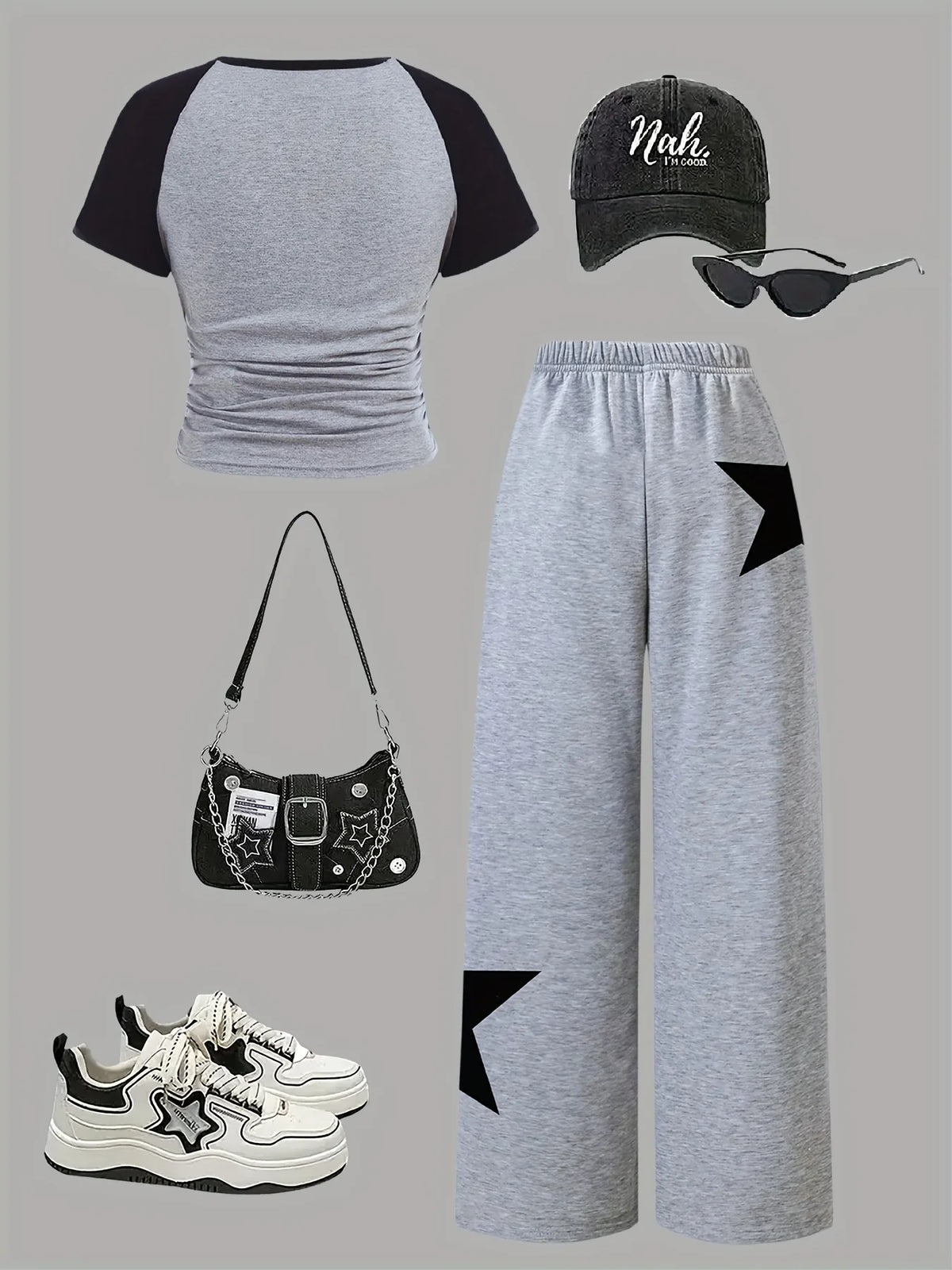 Girls' Summer and Autumn Casual Outfit: Girls' Fitted Top T-