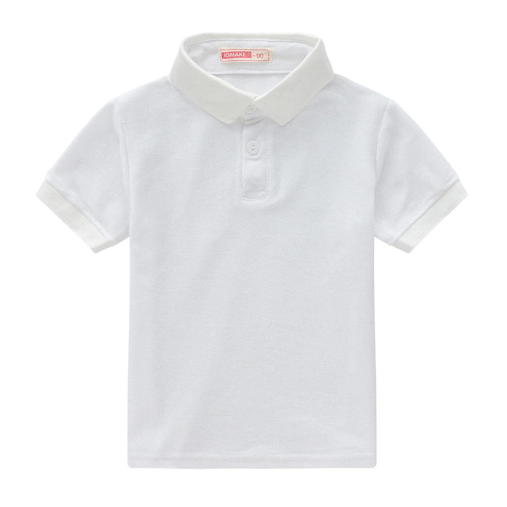 Summer boys and girls solid color short sleeved T-shirt top,