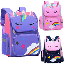 Load image into Gallery viewer, Kid Backpack for Girl Unicorn Children Bookbag Rainbow Eyes