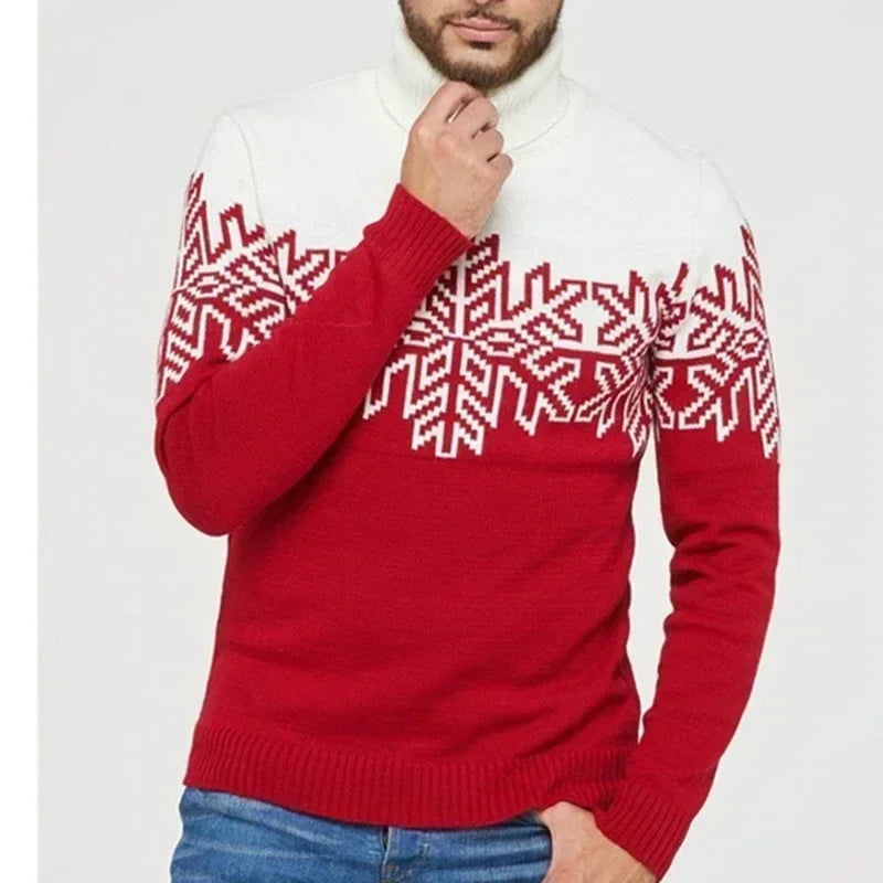 Christmas Matching Sweaters Snowflake Print Mom Dress Dad Ki