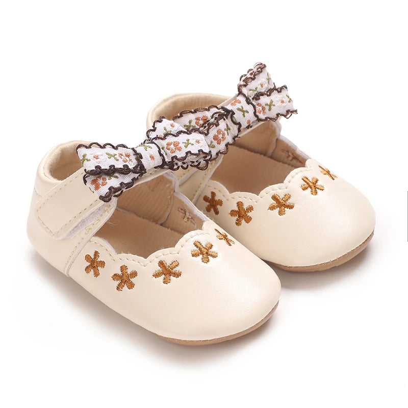 0-1Year Baby Shoes Infant Pre-Walker Shoes Girls Princess Bo