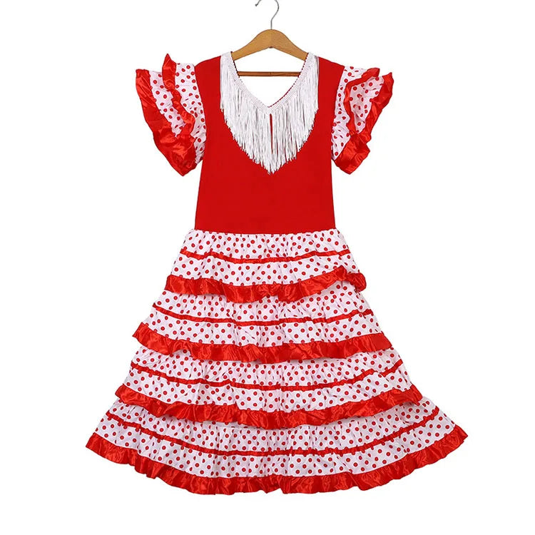 Spanish Flamenco Dancer Dress | Girls Costume