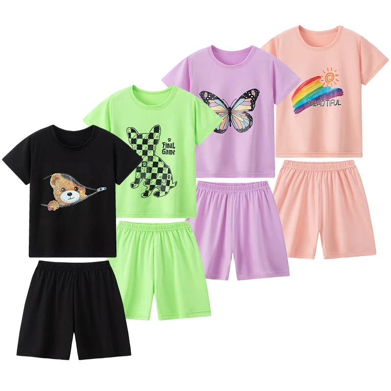 2-piece Summer Children's Comfortable And Versatile Cute Sho