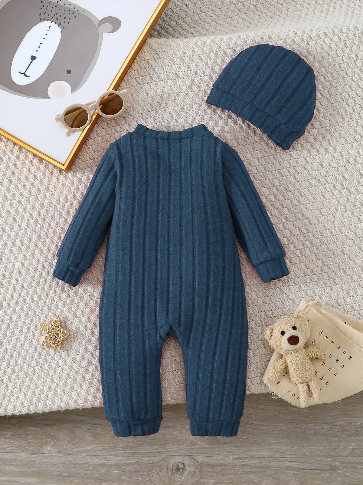 Red Bear Onesie & Hat Set – Baby 1-18 Months