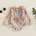 Kids Baby Girl Summer Swimwear Floral Print Backless Ruffles