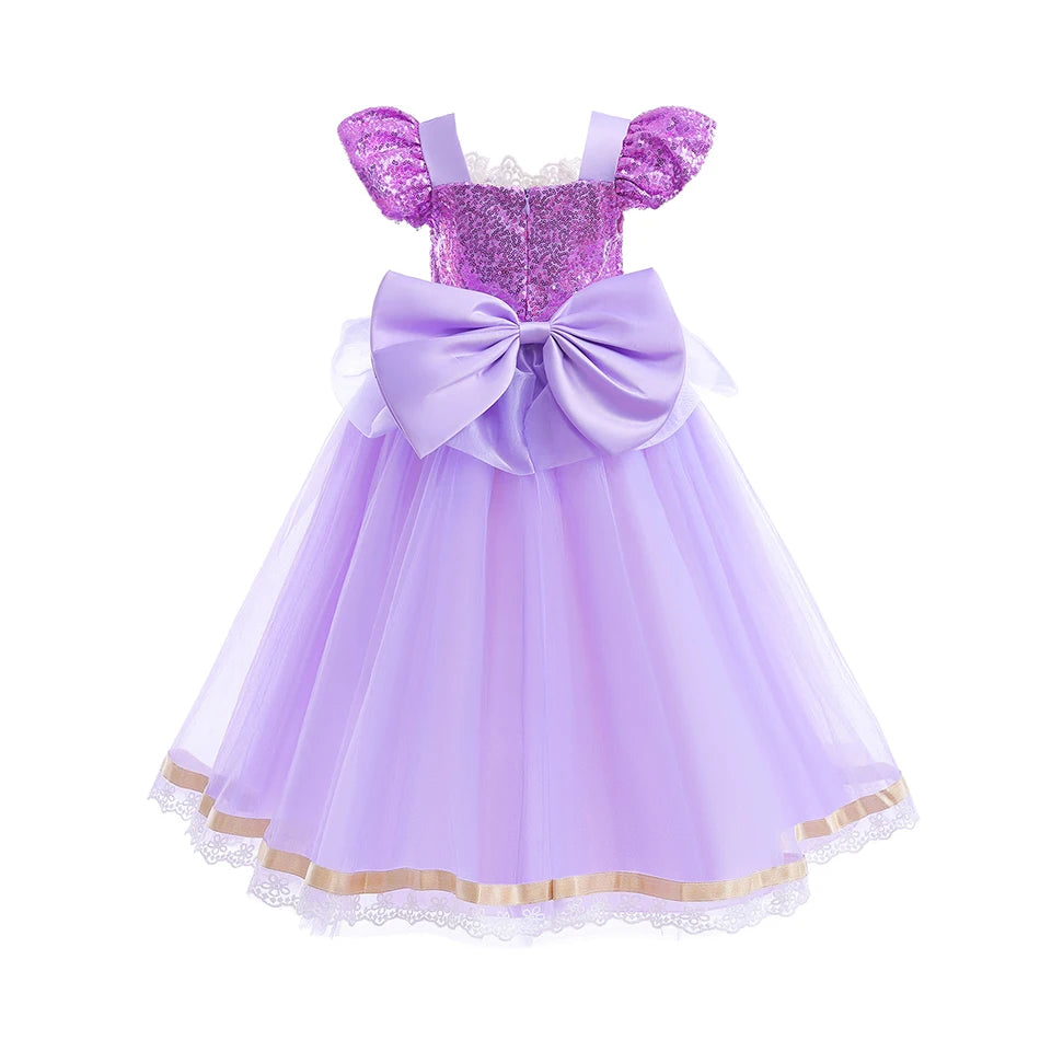 Summer Rapunzal Girl Princess Dress Cosplay Tangled Hallowee