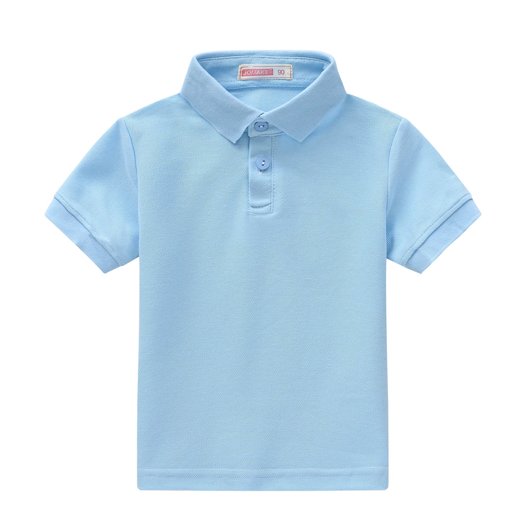 Summer boys and girls solid color short sleeved T-shirt top,