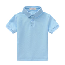 Load image into Gallery viewer, Summer boys and girls solid color short sleeved T-shirt top,