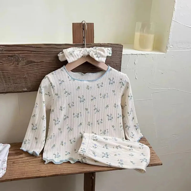 Floral Lace Pyjama Set | Girls Long Sleeve Sleepwear