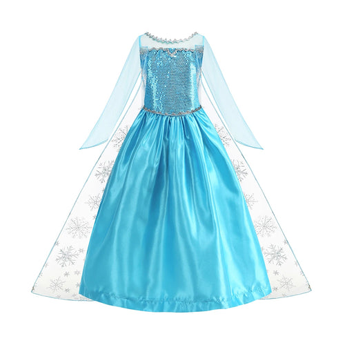 2026 Vestidos Snow Queen Princess Dress Girls Costume Hallow