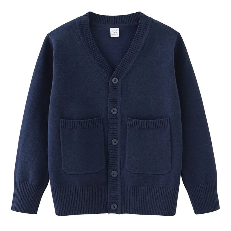 3 to 13 Years Navy Blue Sweater For Boys Children Outerwear