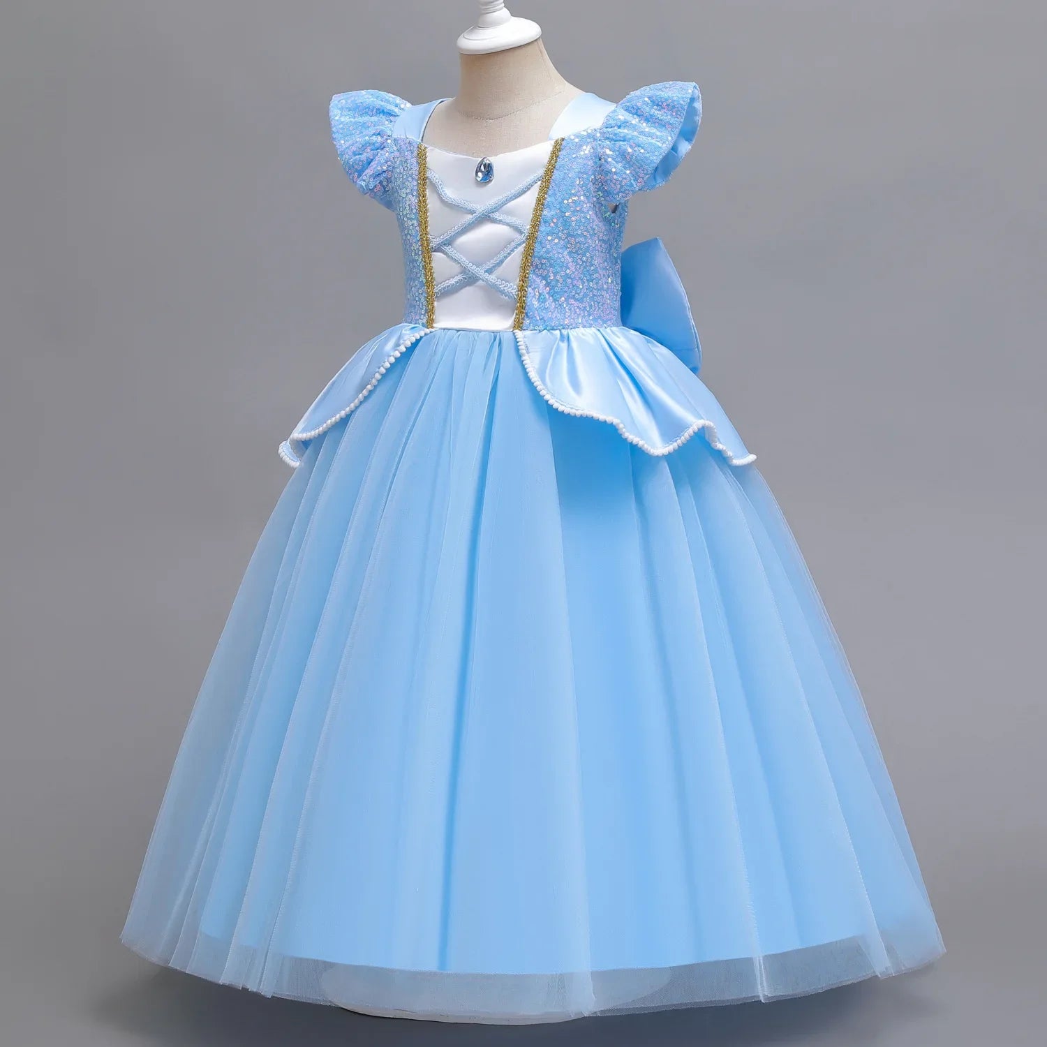 Disney Deluxe Elegant Cinderella Princess Ball Gown Fancy Bi