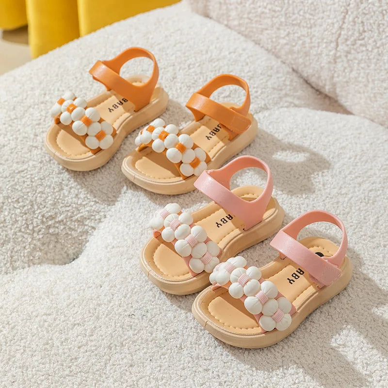 Summer Child Slippers Soft Soled Baby Kids Buckle Sandals Gi
