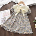 Sunny Floral Bow Dress – Yellow