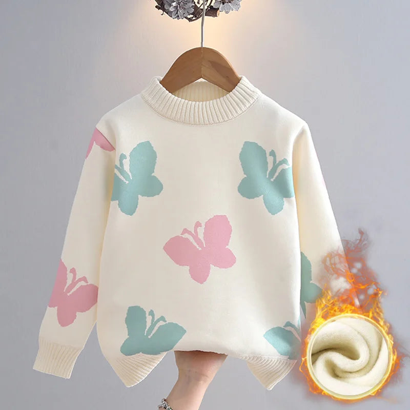 Girls' Sweater Thickened Autumn/Winter Fashionable Versatile