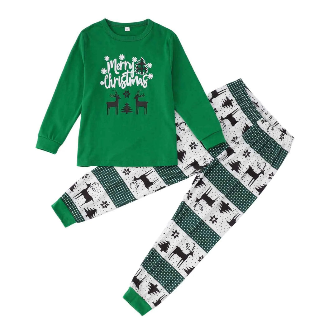 Merry Christmas Family Matching Outfits All Elk Print Mother