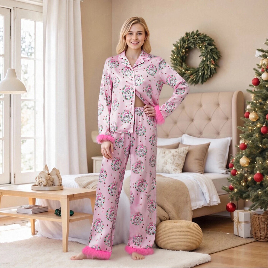 Christmas Family Matching Pajamas Sets Parent-child Santa Cl