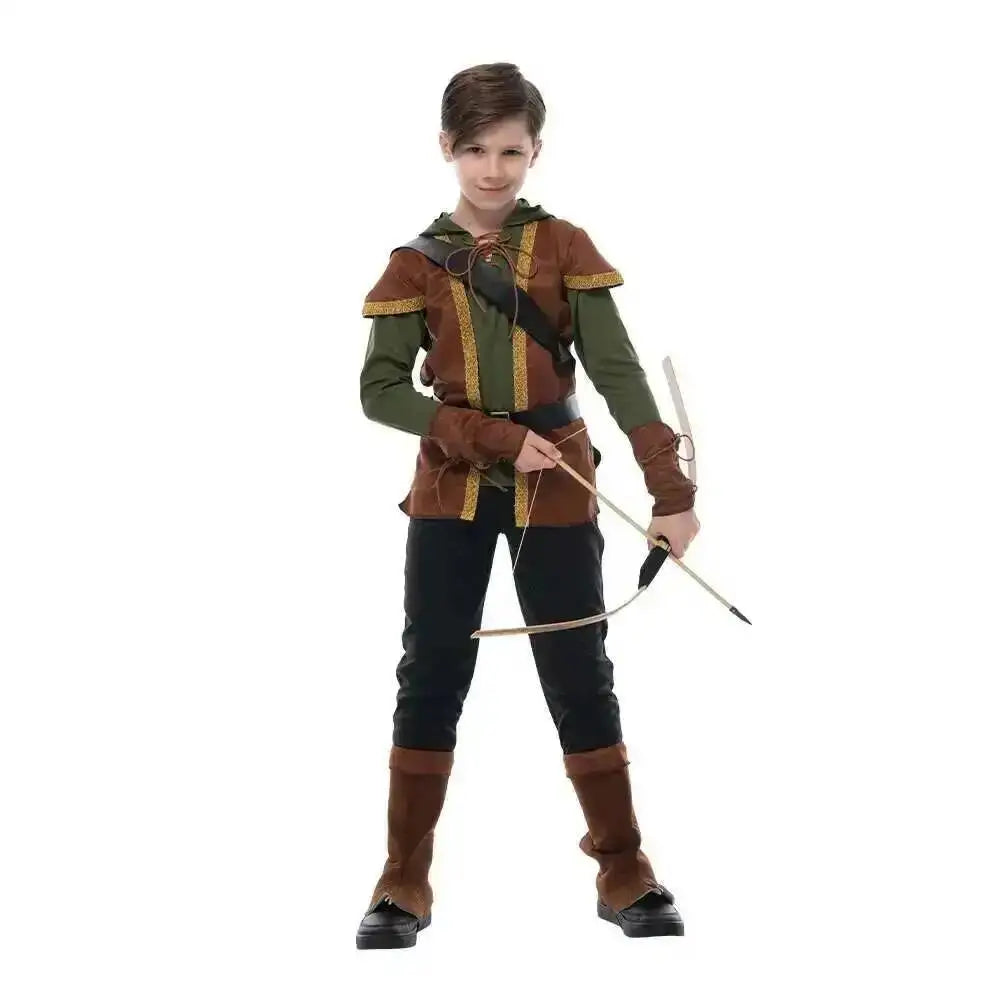 Boys Snailify Kids Archer Costume Hunter Costume Robin Hood