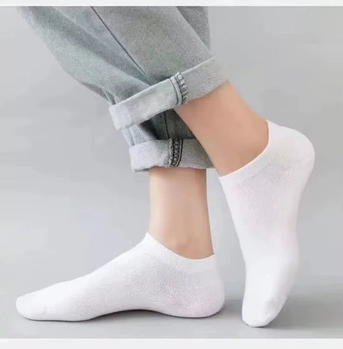 1/3/10Pairs Men's Ankle Socks Soft Breathable Stretchy Solid