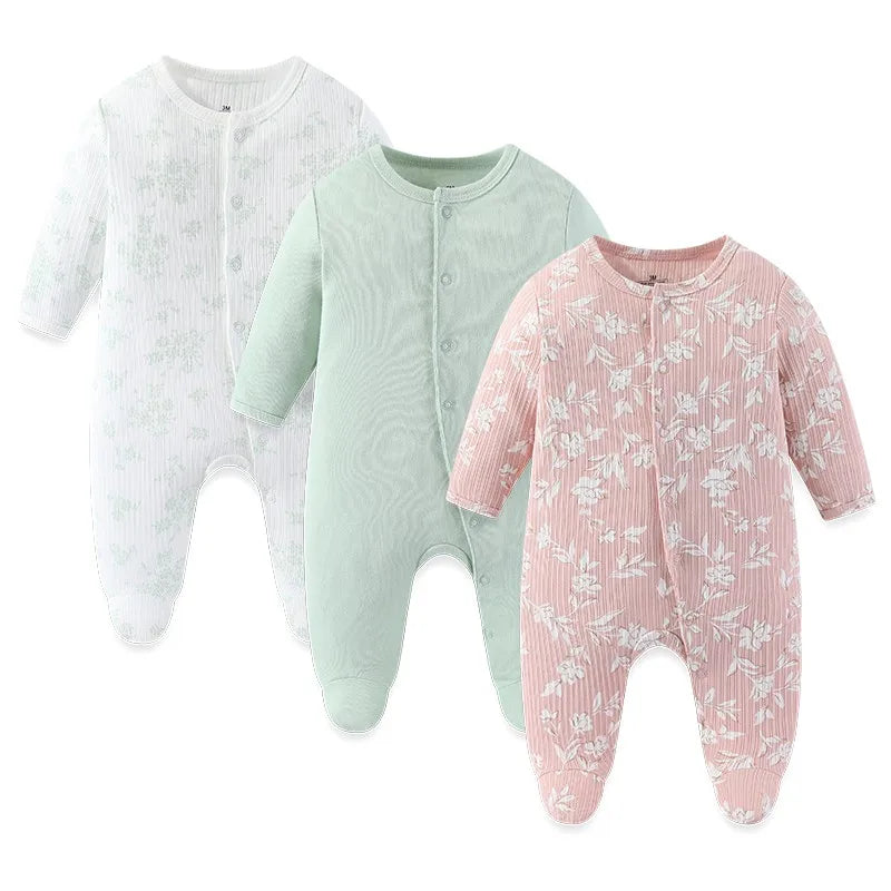 Kiddiezoom 3 Pcs/Lot Autumn Winter Unisex Cartoon Long Sleev