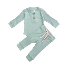 Load image into Gallery viewer, Infant Newborn Baby Girl Boy Spring Autumn Ribbed/Plaid Soli