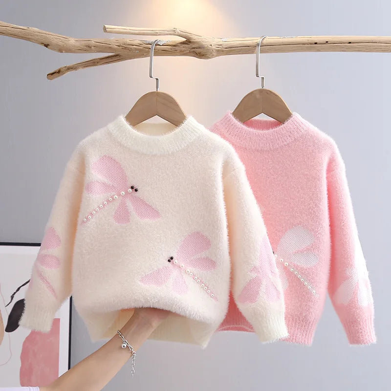 Nice Children's Sweater Autumn Winter 2026 Baby Dragonfly Pa