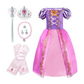 Kids Rapunzel Dress Children Party Tangle Costume Girls Summ