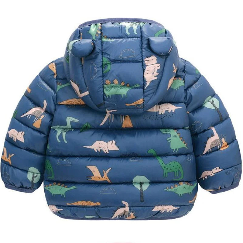Cute Bear Hooded Puffer Coat – Pink or Blue