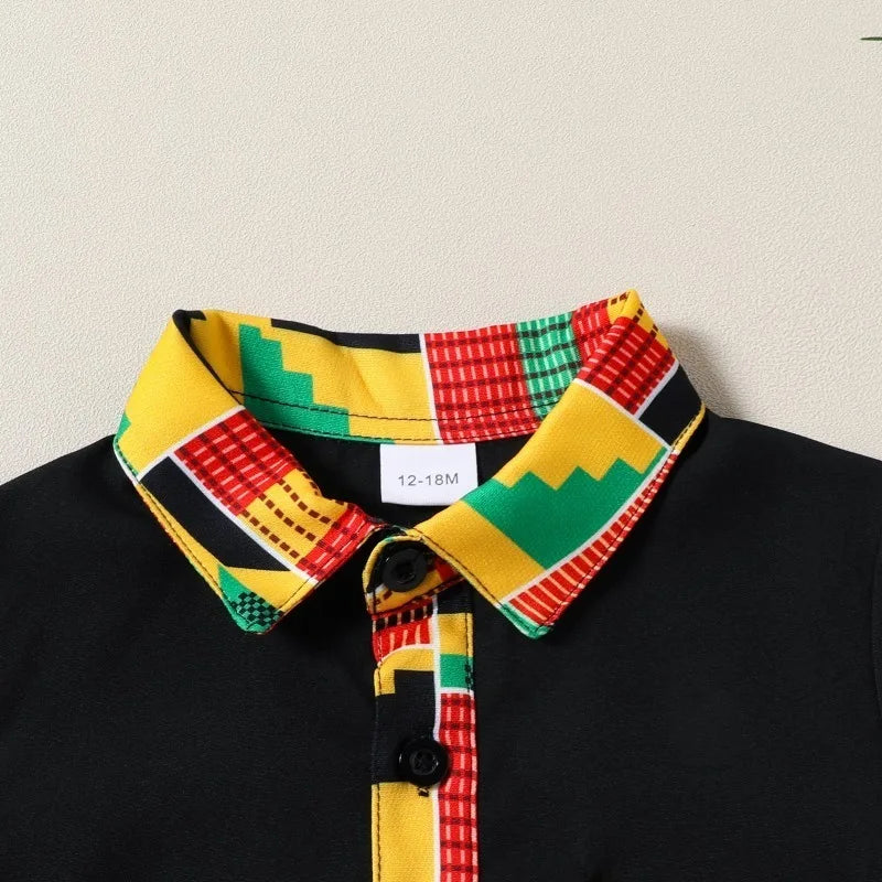 Kente Print Two-Piece Set for Kids