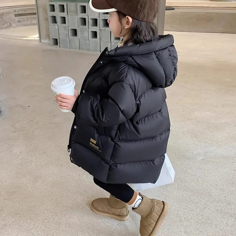 -30℃ Kids Winter Girls Padded Jackets Thick Warm Waterproof