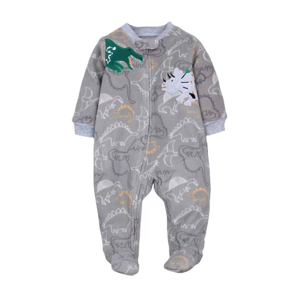 Cosy Animal Fleece Romper | Newborn–12 Months