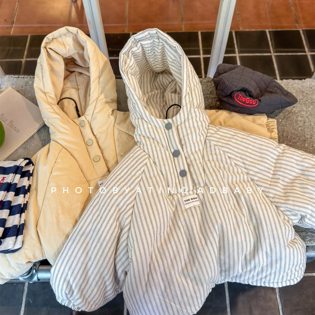 Striped Padded Winter Coat for Toddlers